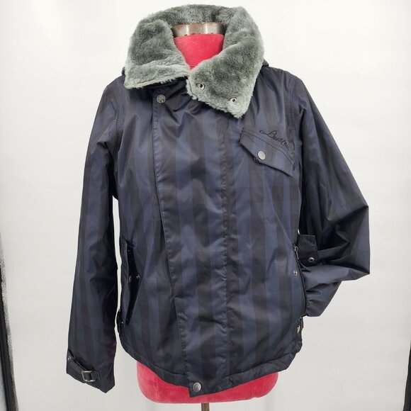 BURTON Dutchess Insulated Black Tone On Tone Plaid Snowboard Jacket M NWT - Picture 2 of 16